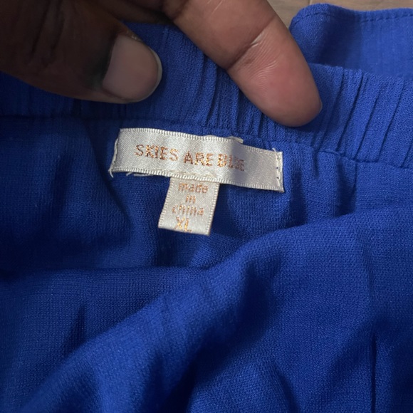 EUC XL Navy Blue Tank Blouse - Picture 3 of 5